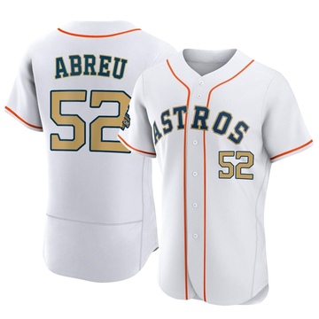 Authentic Bryan Abreu Men's Houston Astros Gold White 2023 Collection Jersey