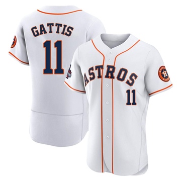 Authentic Evan Gattis Men's Houston Astros White 2022 World Series Champions Home Jersey