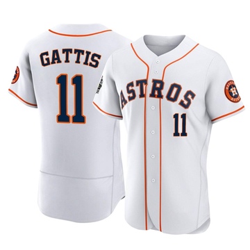Authentic Evan Gattis Men's Houston Astros White 2022 World Series Home Jersey