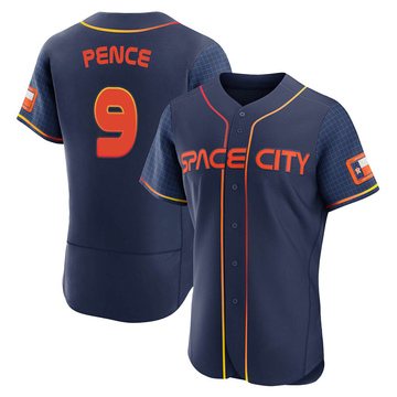 Authentic Hunter Pence Men's Houston Astros Navy 2022 City Connect Jersey
