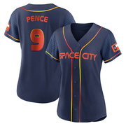 Authentic Hunter Pence Women's Houston Astros Navy 2022 City Connect Jersey