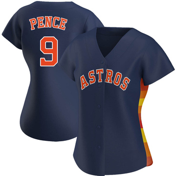 Authentic Hunter Pence Women's Houston Astros Navy Alternate Jersey