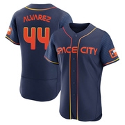 Authentic Yordan Alvarez Men's Houston Astros Navy 2022 City Connect Jersey