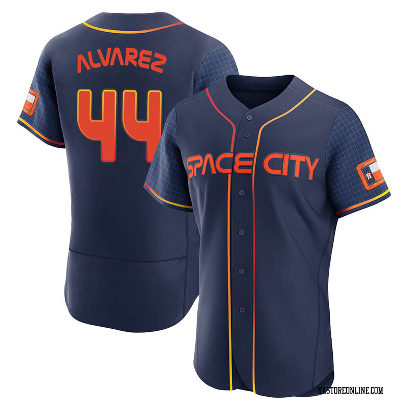 Authentic Yordan Alvarez Men's Houston Astros Navy 2022 City Connect Jersey