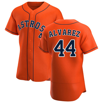 Authentic Yordan Alvarez Men's Houston Astros Orange Alternate Jersey