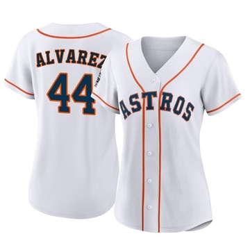Authentic Yordan Alvarez Women's Houston Astros White 2022 World Series Home Jersey