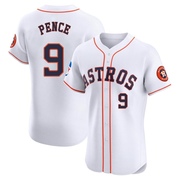 Elite Hunter Pence Men's Houston Astros White Home Patch Jersey
