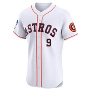 Elite Hunter Pence Men's Houston Astros White Home Patch Jersey