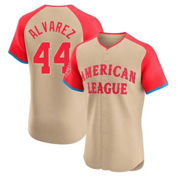 Elite Yordan Alvarez Men's Houston Astros Cream American League 2024 All-Star Game Jersey