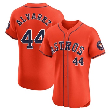 Elite Yordan Alvarez Men's Houston Astros Orange Alternate Vapor Premier Jersey