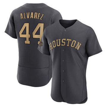 Game Yordan Alvarez Men's Houston Astros Charcoal Authentic 2022 All-Star Jersey