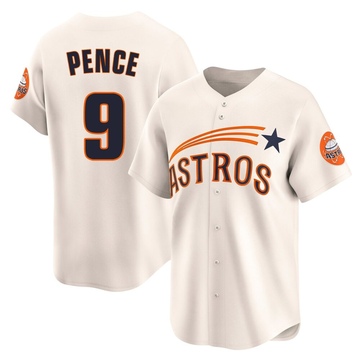 Limited Hunter Pence Men's Houston Astros Cream Throwback Cooperstown Collection Jersey