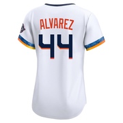 Limited Yordan Alvarez Women's Houston Astros White 2025 City Connect Jersey