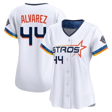Limited Yordan Alvarez Women's Houston Astros White 2025 City Connect Jersey