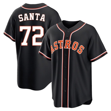 Replica Alimber Santa Men's Houston Astros Black Fashion Out Jersey