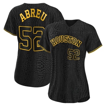 Replica Bryan Abreu Women's Houston Astros Black Snake Skin City Jersey