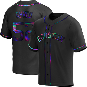 Replica Bryan Abreu Youth Houston Astros Black Holographic Alternate Jersey