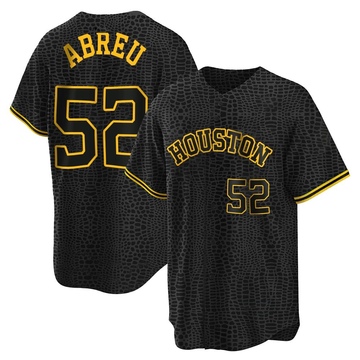 Replica Bryan Abreu Youth Houston Astros Black Snake Skin City Jersey