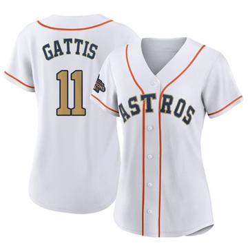 Replica Evan Gattis Women's Houston Astros Gold White 2023 Collection Jersey