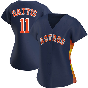 Replica Evan Gattis Women's Houston Astros Navy Alternate Jersey