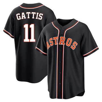 Replica Evan Gattis Youth Houston Astros Black Fashion Out Jersey
