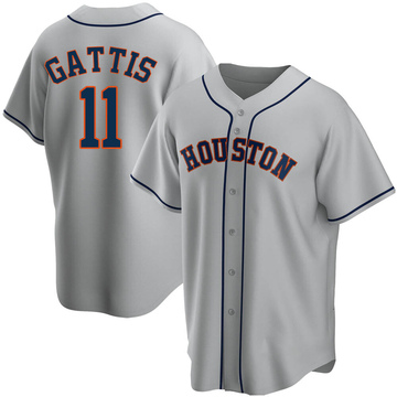 Replica Evan Gattis Youth Houston Astros Gray Road Jersey