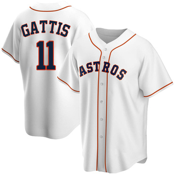 Replica Evan Gattis Youth Houston Astros White Home Jersey