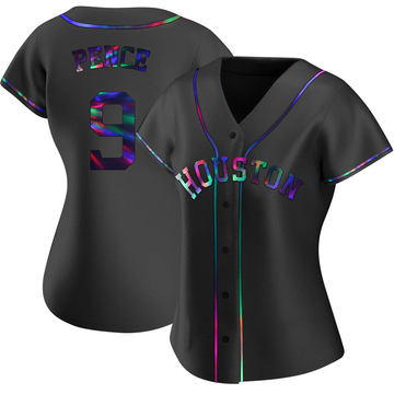 Replica Hunter Pence Women's Houston Astros Black Holographic Alternate Jersey