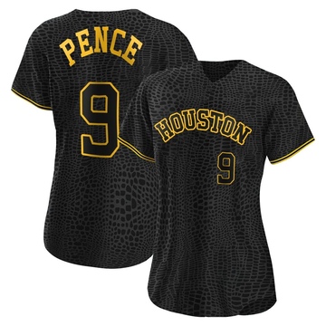 Replica Hunter Pence Women's Houston Astros Black Snake Skin City Jersey