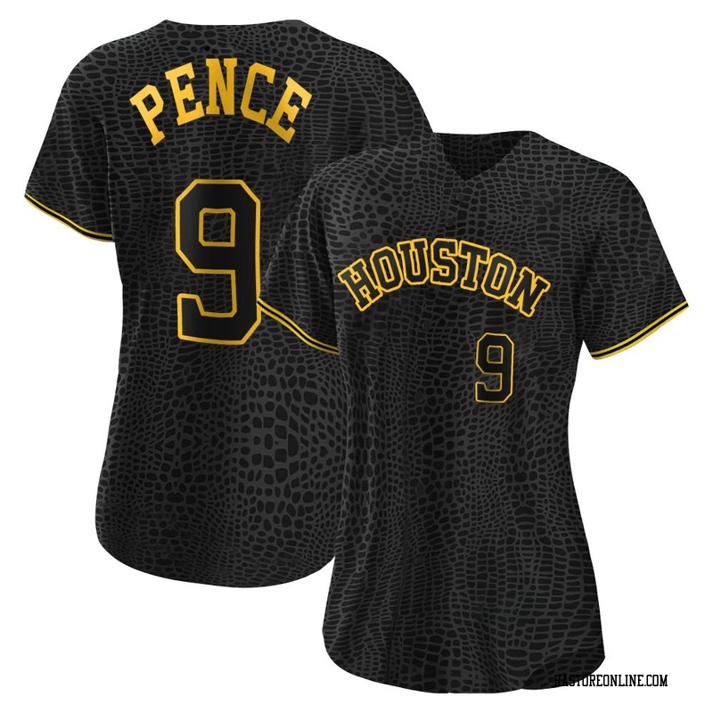 Replica Hunter Pence Women's Houston Astros Black Snake Skin City Jersey