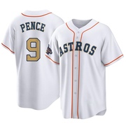 Replica Hunter Pence Youth Houston Astros Gold White 2023 Collection Jersey
