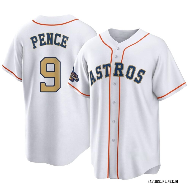 Replica Hunter Pence Youth Houston Astros Gold White 2023 Collection Jersey