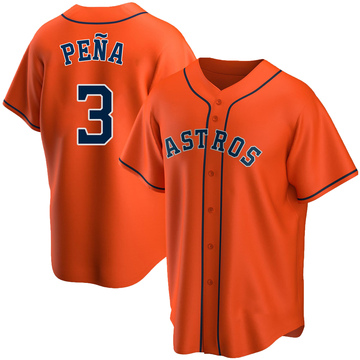 Replica Jeremy Pena Youth Houston Astros Orange Alternate Jersey