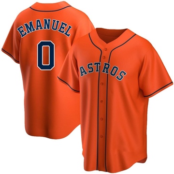 Replica Kent Emanuel Men's Houston Astros Orange Alternate Jersey