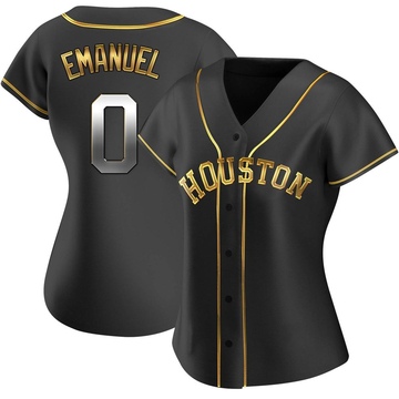Replica Kent Emanuel Women's Houston Astros Black Golden Alternate Jersey
