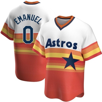 Replica Kent Emanuel Youth Houston Astros White Home Cooperstown Collection Jersey