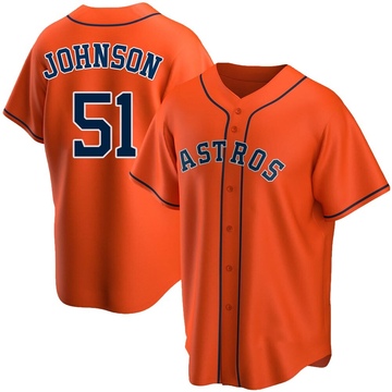 Replica Randy Johnson Men's Houston Astros Orange Alternate Jersey