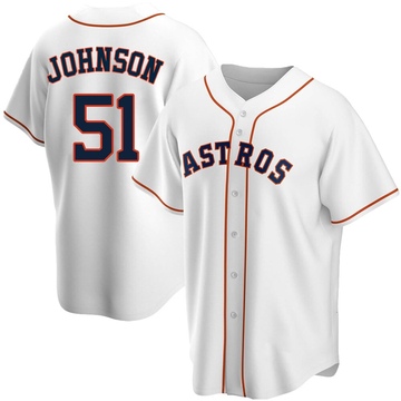Replica Randy Johnson Men's Houston Astros White Home Jersey