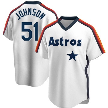 Replica Randy Johnson Youth Houston Astros White Home Cooperstown Collection Team Jersey