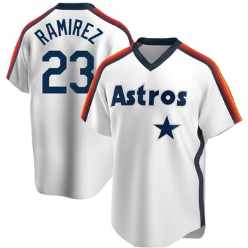 Replica Yeuris Ramirez Youth Houston Astros White Home Cooperstown Collection Team Jersey