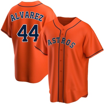 Replica Yordan Alvarez Men's Houston Astros Orange Alternate Jersey