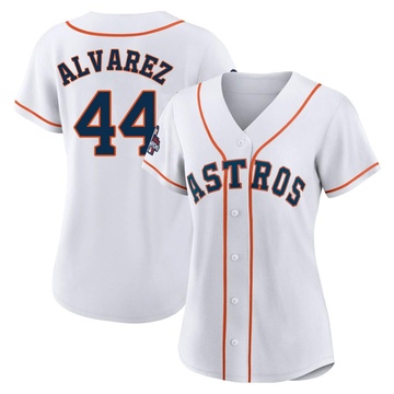Replica Yordan Alvarez Women's Houston Astros White 2022 World Series Champions Home Jersey