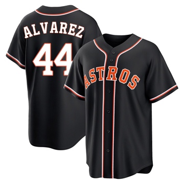 Replica Yordan Alvarez Youth Houston Astros Black Fashion Out Jersey