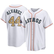 Replica Yordan Alvarez Youth Houston Astros Gold White 2023 Collection Jersey