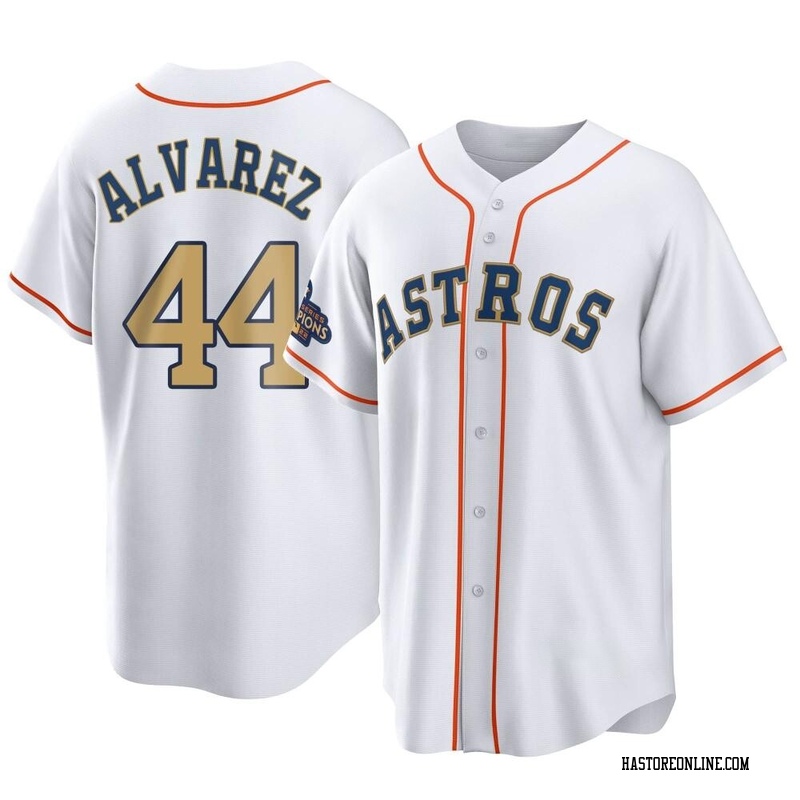 Replica Yordan Alvarez Youth Houston Astros Gold White 2023 Collection Jersey
