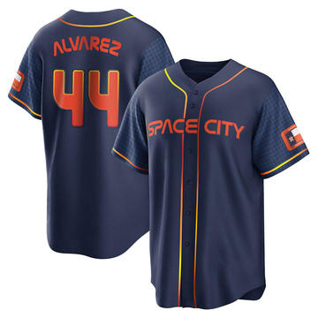 Replica Yordan Alvarez Youth Houston Astros Navy 2022 City Connect Jersey
