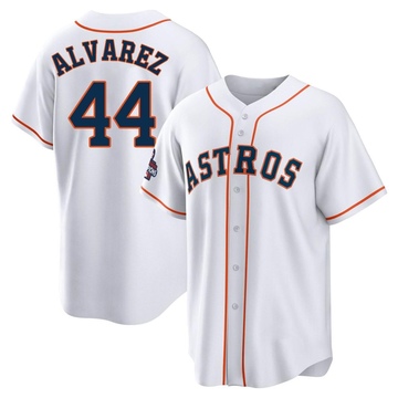 Replica Yordan Alvarez Youth Houston Astros White 2022 World Series Champions Home Jersey
