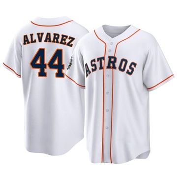 Replica Yordan Alvarez Youth Houston Astros White 2022 World Series Home Jersey