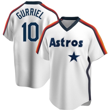 Replica Yuli Gurriel Youth Houston Astros White Home Cooperstown Collection Team Jersey